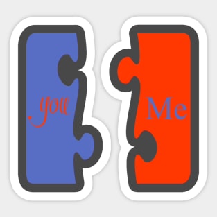 You & Me valentines day T-Shirt Sticker